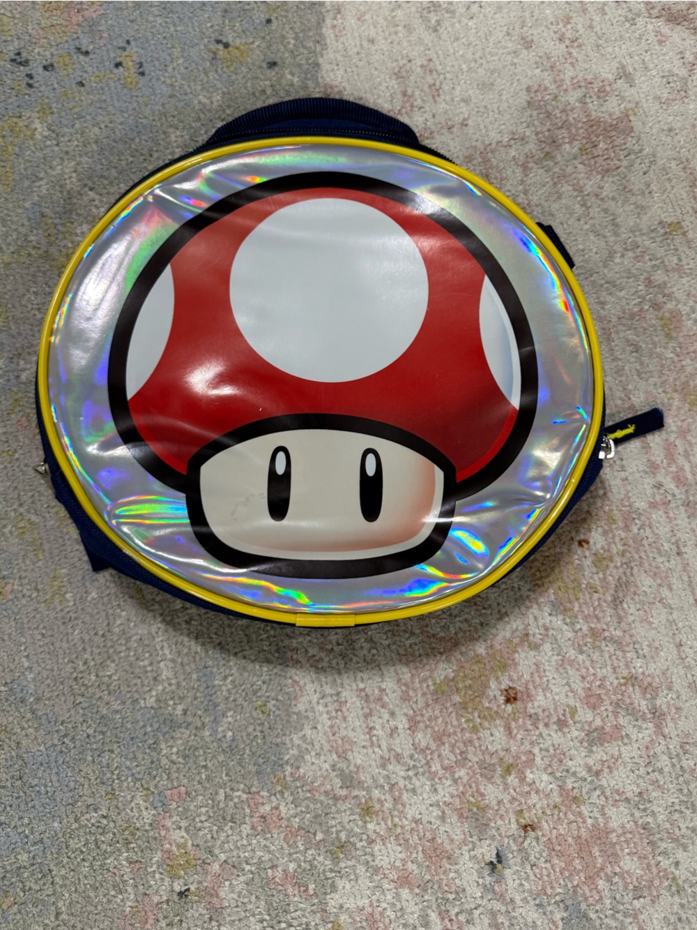 Kids Holographic Red Mushroom Lunch bag